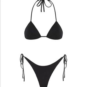 Triangl vinca bikini set - ebony